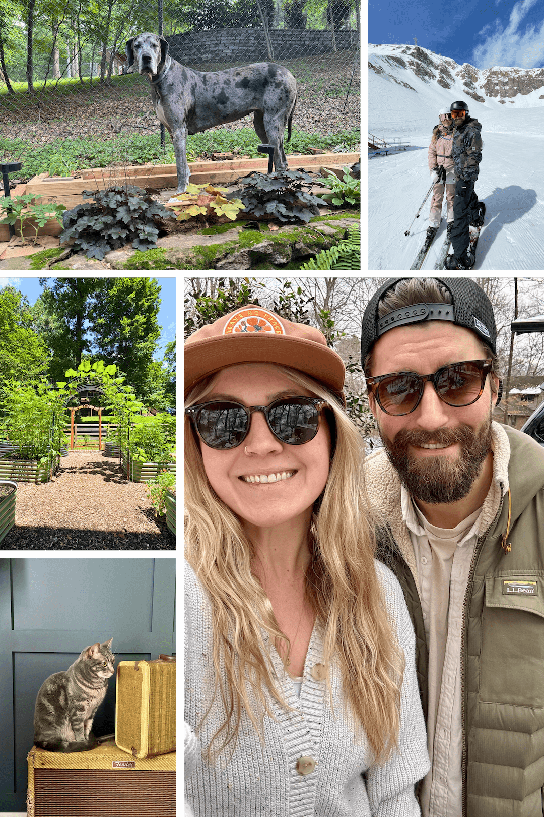 Joshua Cross and his family at their house, and 2025 trip to Big Sky