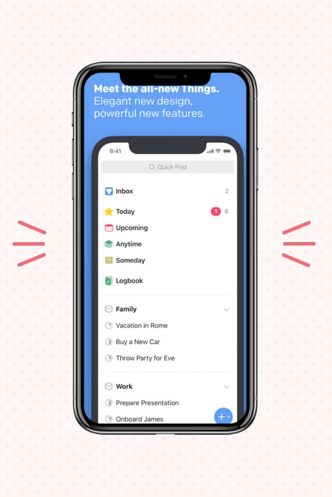 Mobile Device showcasing the motivation manager interface